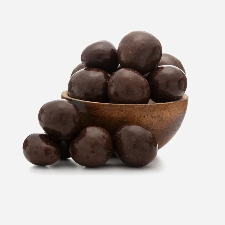 Gefriergetrocknete Erdbeeren in Zartbitterschokolade