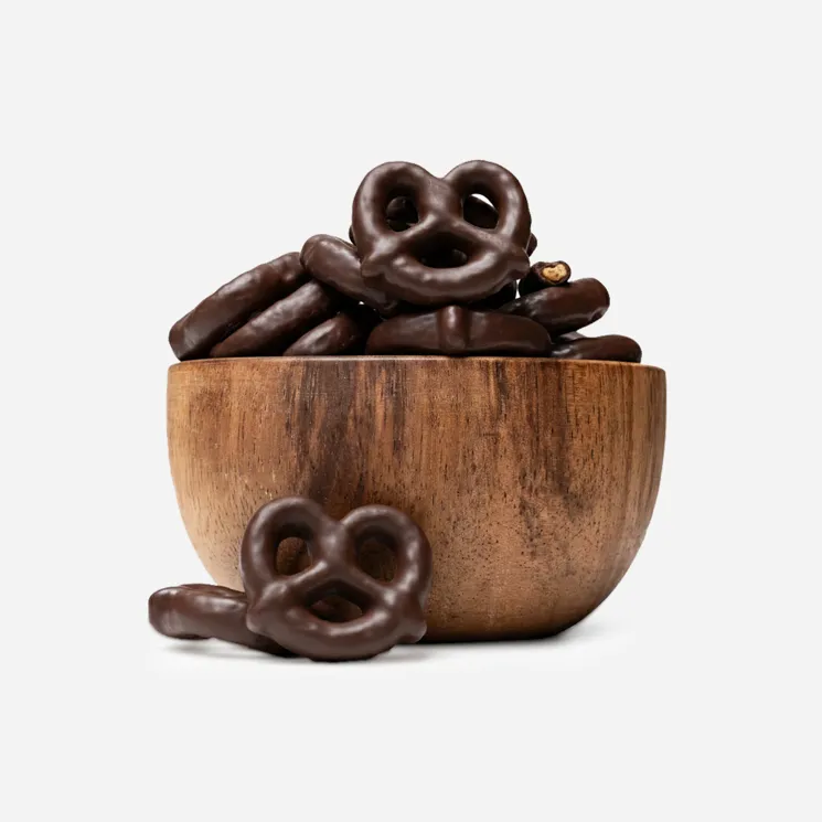 Glutenfreie Brezeln in Zartbitterschokolade